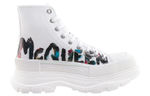 Alexander McQueen Tread Slick Boot Graffiti White Multicolor