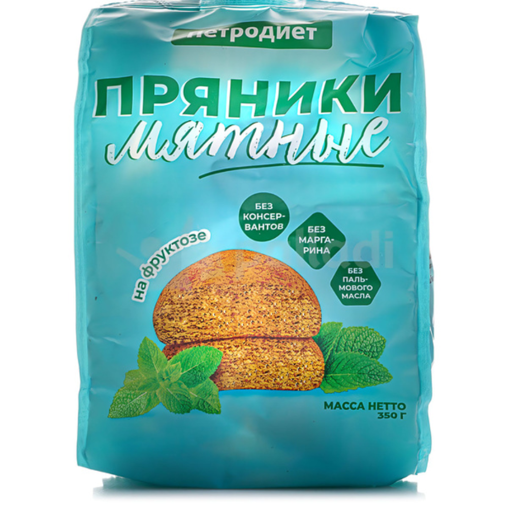 Пряники Петродиет мятные на фруктозе 350 гр
