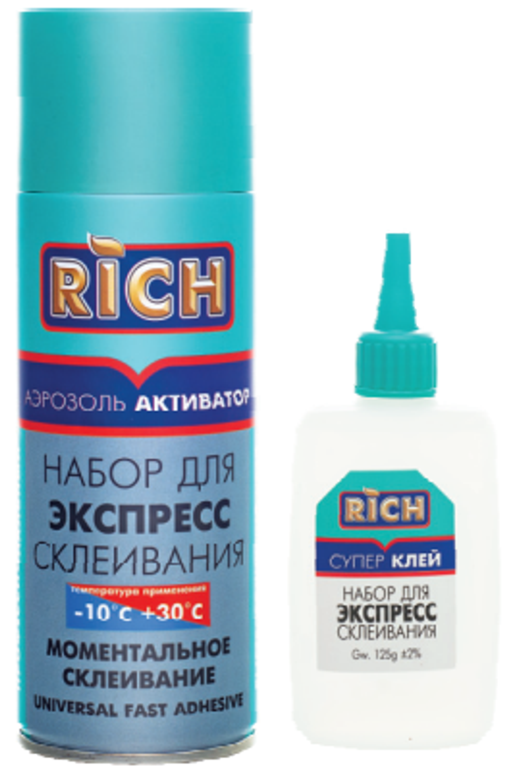 РИЧ Клей двухкомпонентный с активатором 400мл/125 (ящ.24 шт)