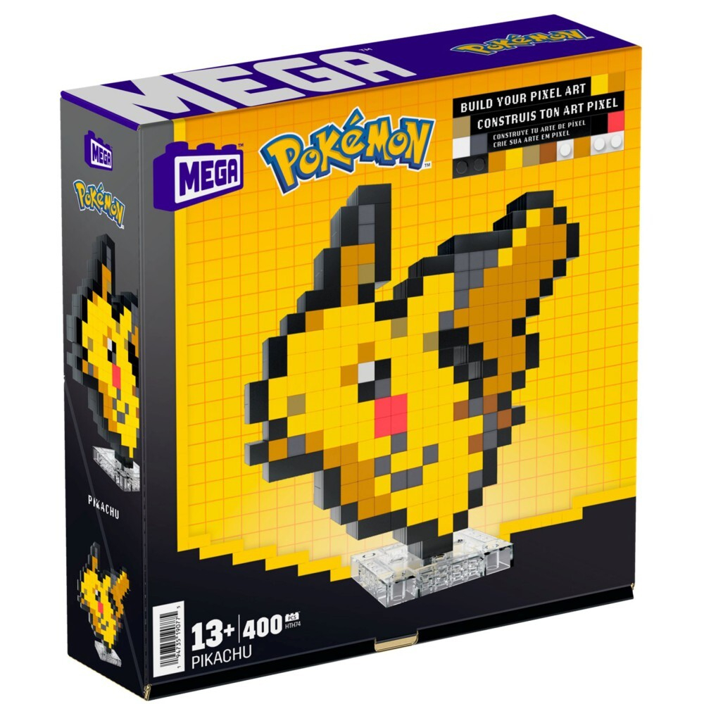 Набор строительных блоков MEGA Pokemon - Пикачу из 400 деталей. HTH74 / артикул   HXV71 HTH74  / GTIN 194735190775