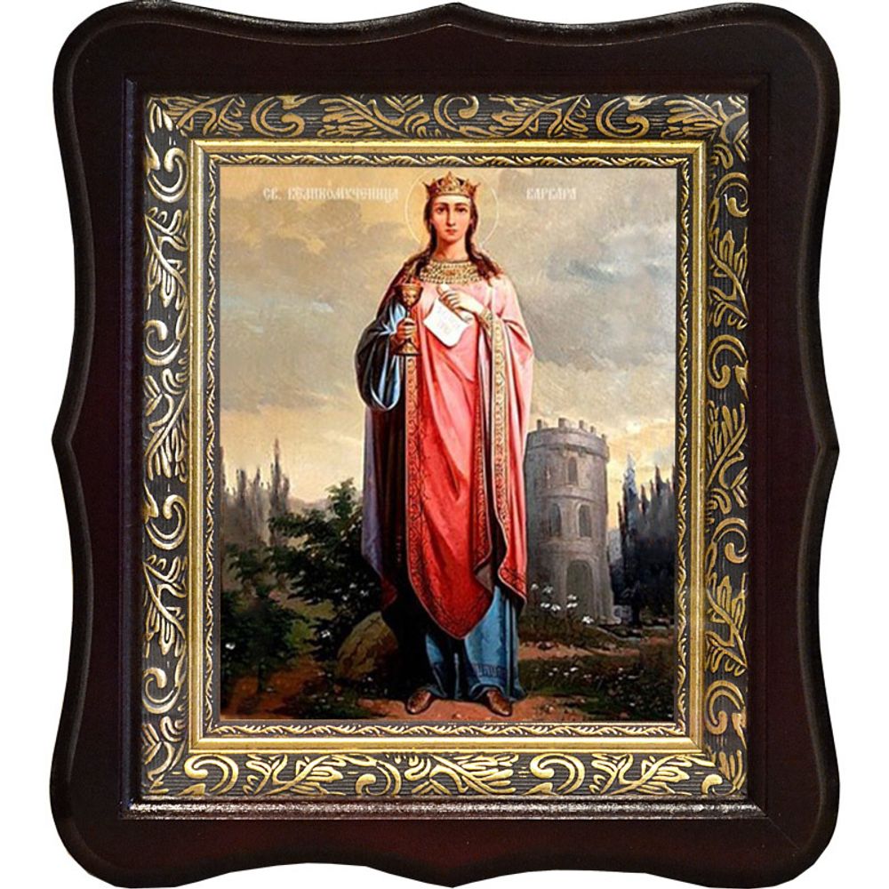 Великомученица Варвара Илиопольская. Икона на холсте.