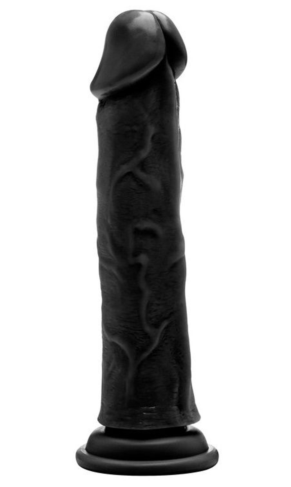 Чёрный фаллоимитатор Realistic Cock 9 - 23,5 см. (Цвет: черный)