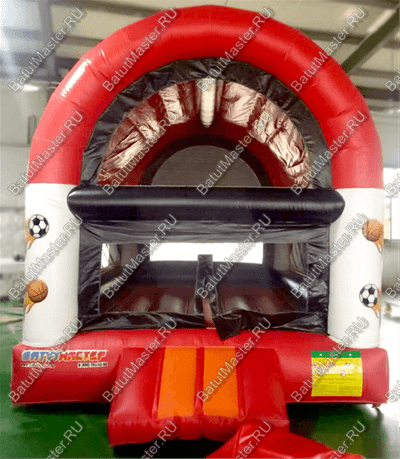 Детский надувной батут "Мячики" с крышей 5*3*3.5 м