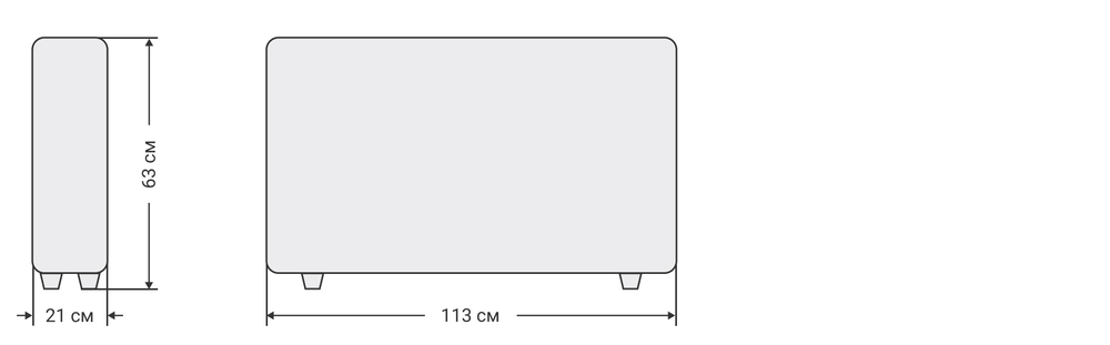 Ричмонд Модуль подлокотник 2 шт. Велюр Роял топаз