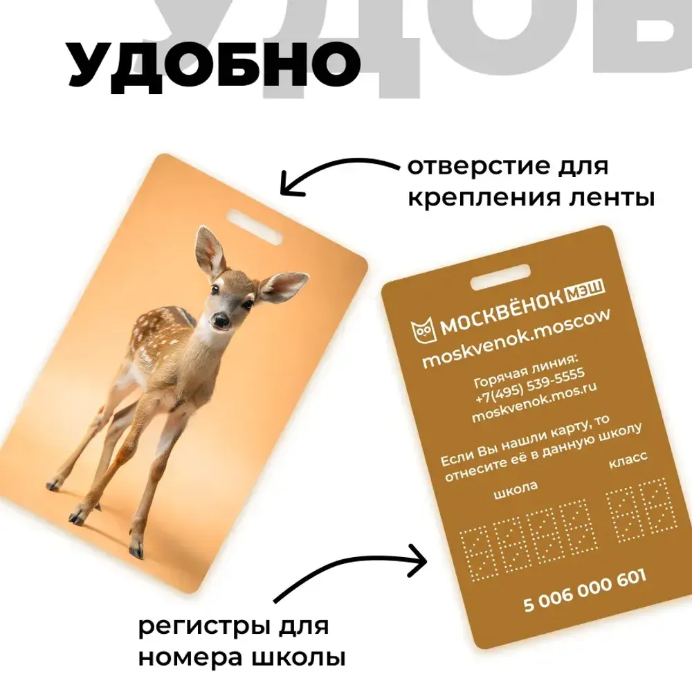 Карта Москвёнок ANIMALS №18 (проход + питание)