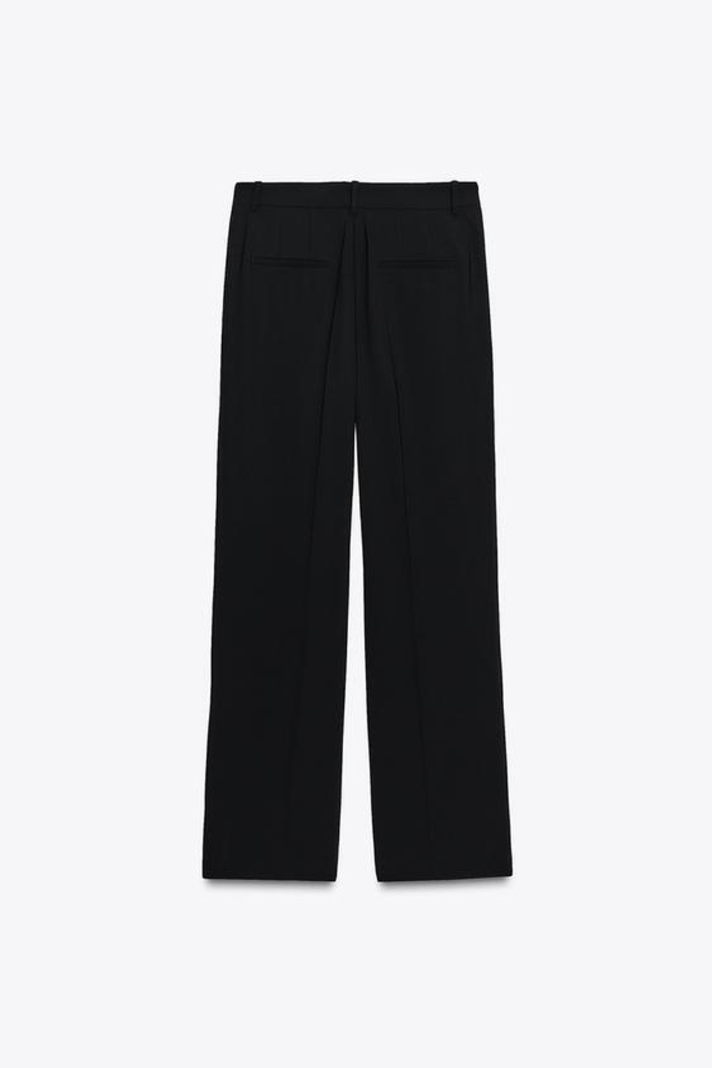 ZARA БРЮКИ ПРЯМОГО КРОЯ — ZW COLLECTION, ЧЕРНЫЙ