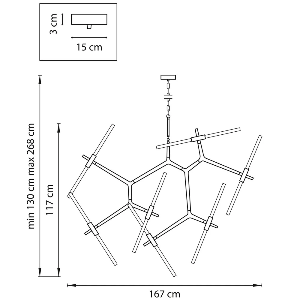 Подвесная люстра Lightstar STRUTTURA 742143