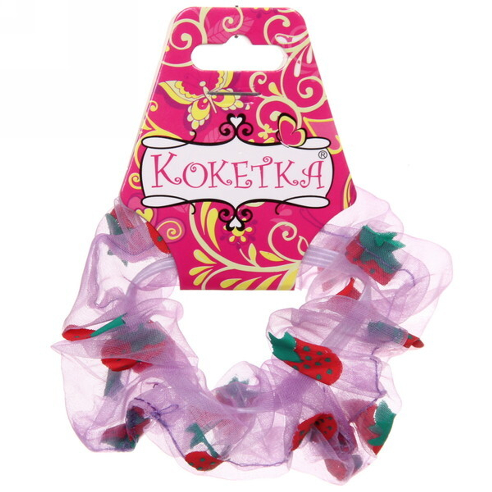 Резинка для волос 1шт «Tenderness - Клубнички», микс 5 цветов, d-11см