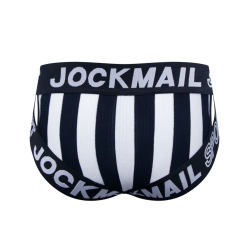 Мужские трусы брифы черные с вырезами по бокам JOCKMAIL JM2026-2