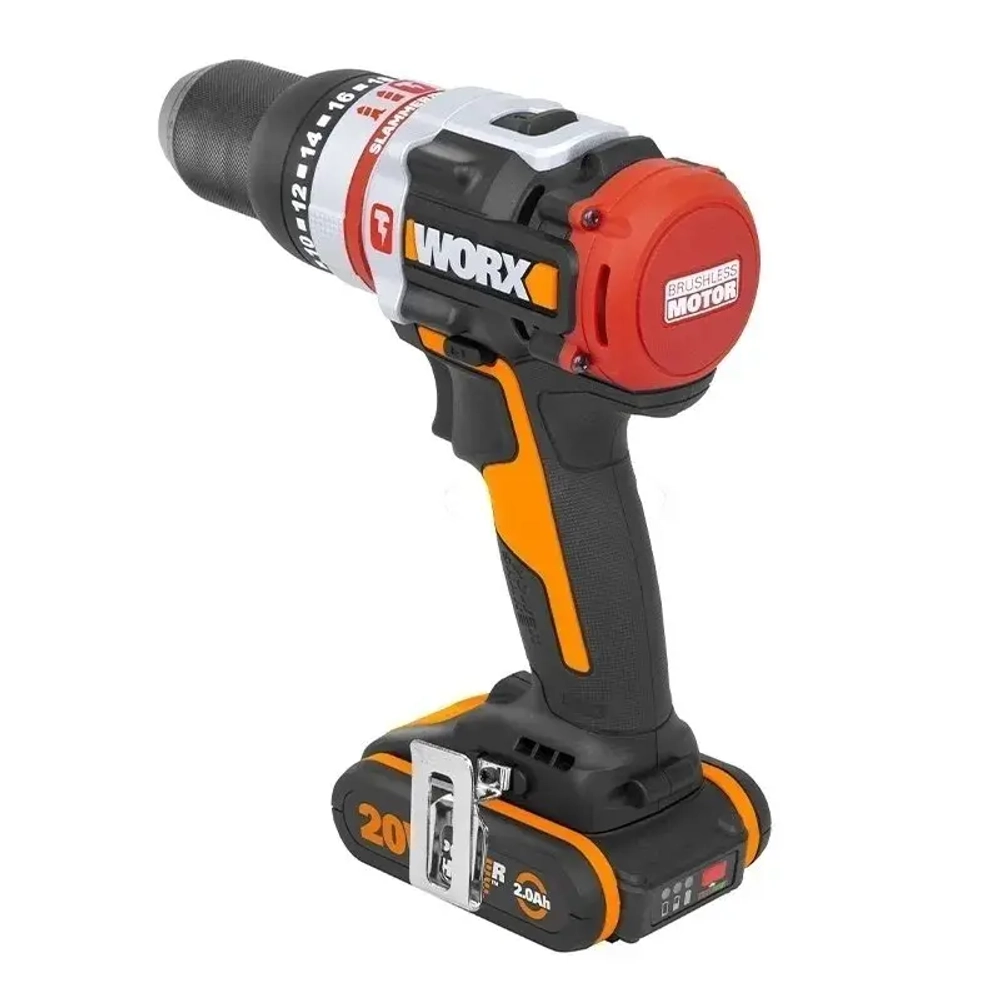 WORX WX354 аккумуляторная дрель-шуруповерт (2 x 2 Ач, ЗУ)
