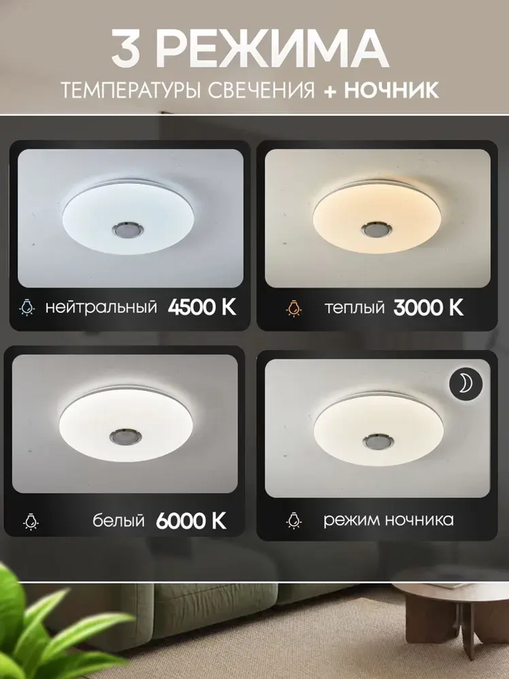 Люстра потолочная светодиодная с пультом 1001/500, люстра в зал 120Вт