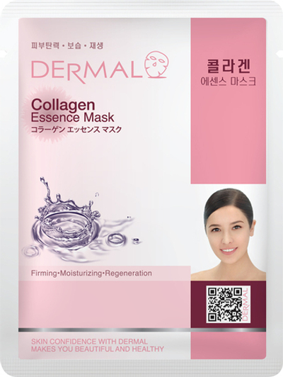 Маска для лица тканевая косметическая с коллагеном 23 г Dermal Essence Mask - Collagen