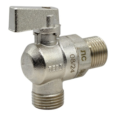 Кран шаровой TEBO для стиральной машины 1/2"x1/2" с отражателем