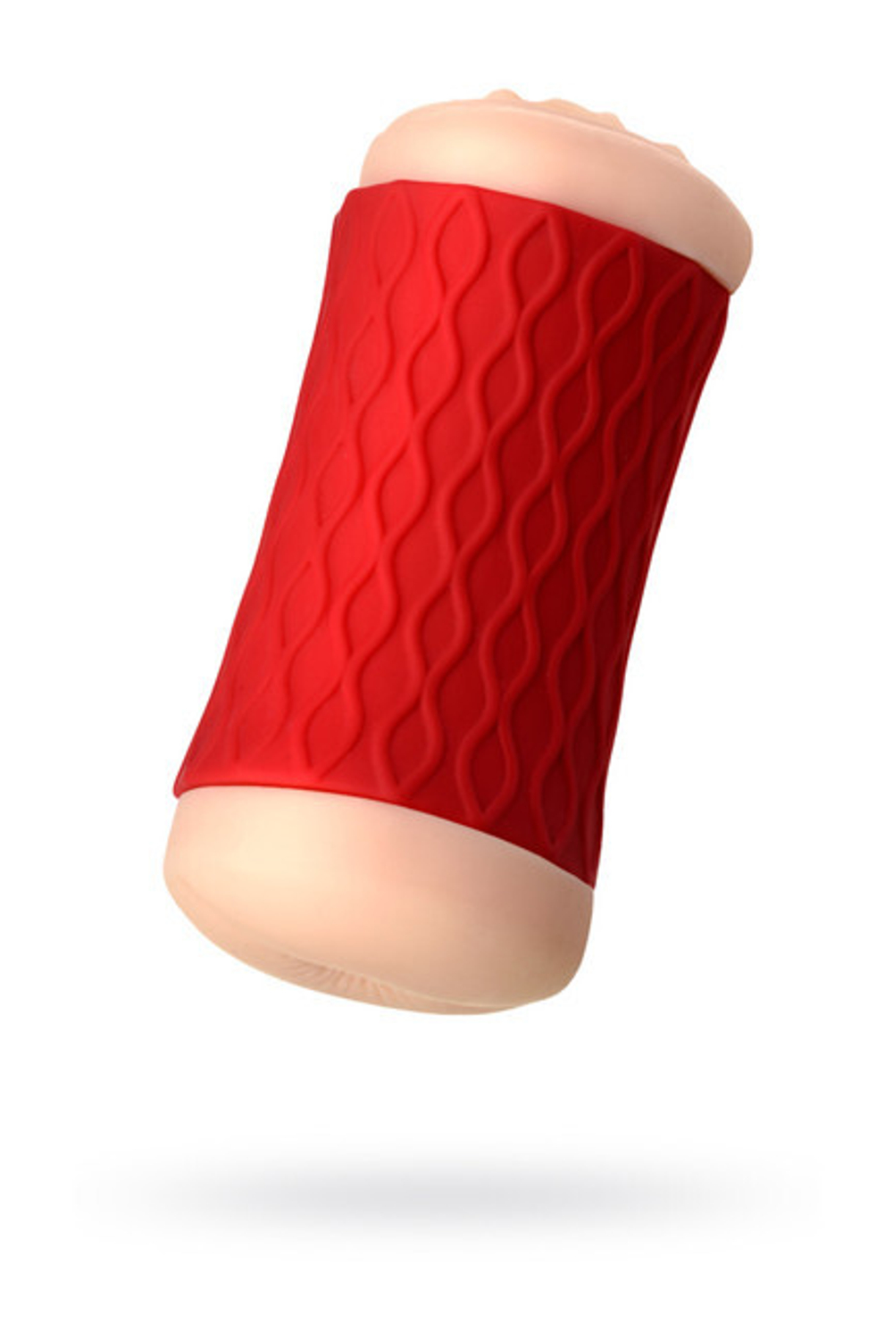 Двусторонний мастурбатор (вагина+анус) NADIN (Цвет: телесный с красным)