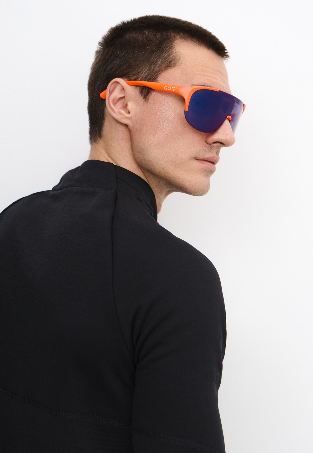 Спортивные очки GOG Medusa / Matt Neon Orange / Blue Lens