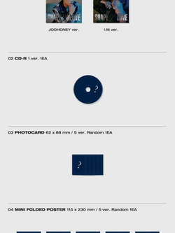 Альбом MONSTA X - SHAPE of LOVE 11th Mini Album Jewel Case RANDOM Version