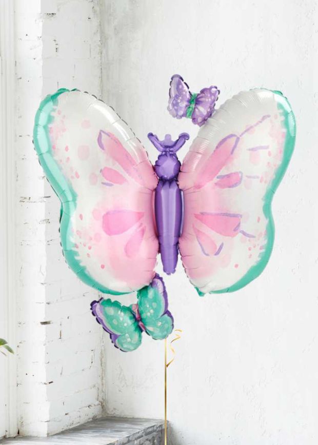 AN Шар фигура "Бабочки нежные" 29"/74 см (БГ-30)