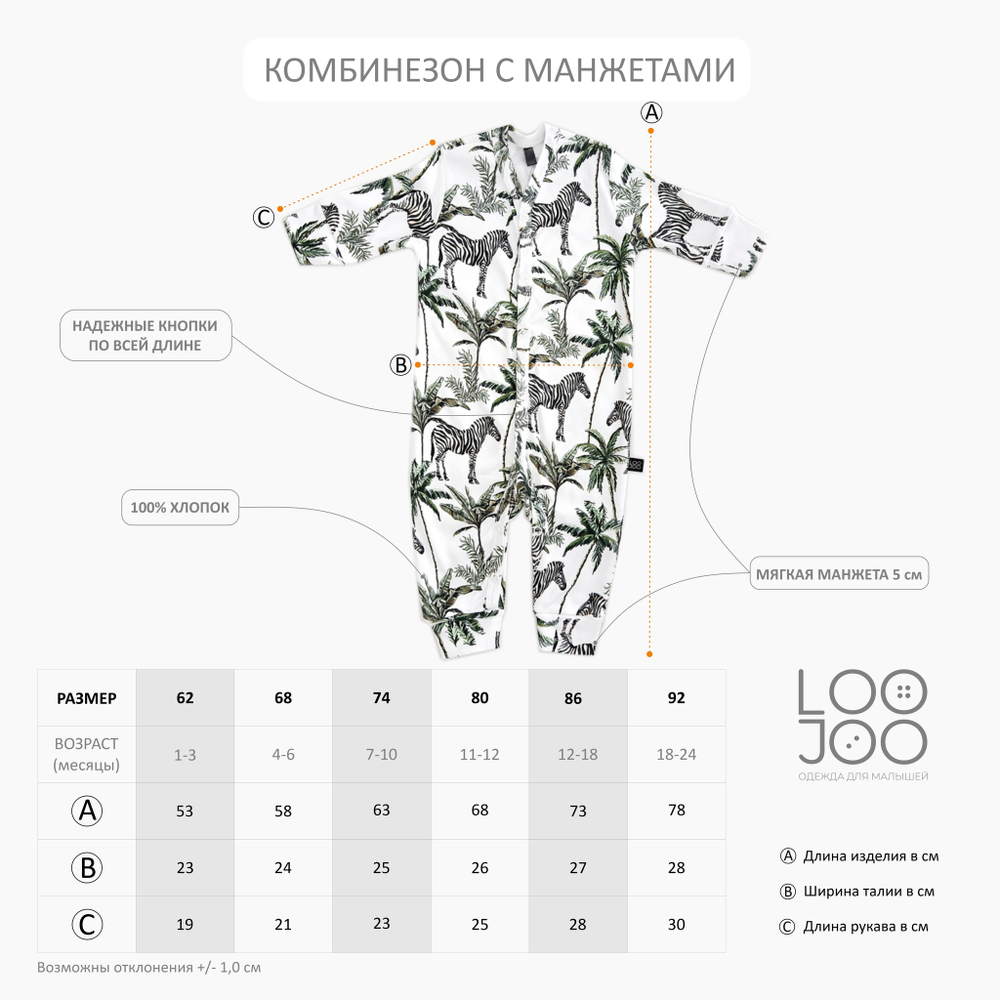Комбинезон для новорожденных размеры