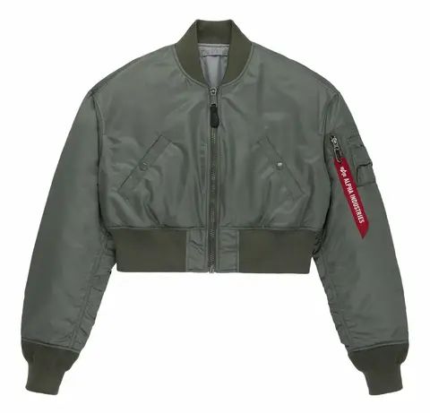 Бомбер Alpha Industries Cropped MA-1 W Field Grey (Полевой серый)