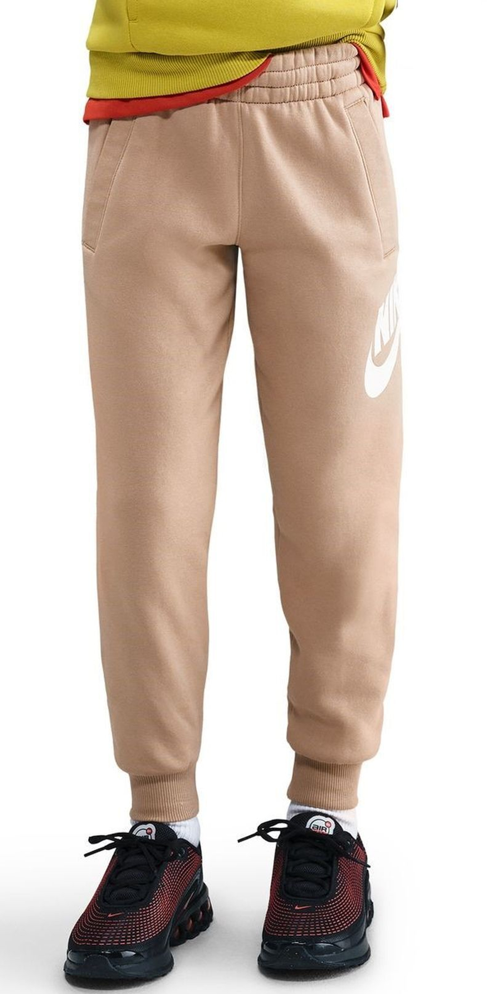 Штаны для мальчика теннисные Nike Kids Club Fleece - hemp/white