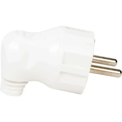 Вилка разборная угловая с заземляющими контактами 16А ВПу11-01-Ст, EVP11-16-01-K01, IEK Белый - 1 шт