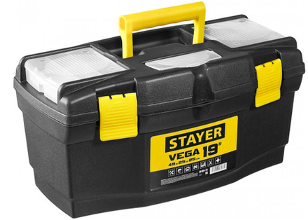 Ящик пластиковый с органайзерами, STAYER 38105-18, VEGA - 19"