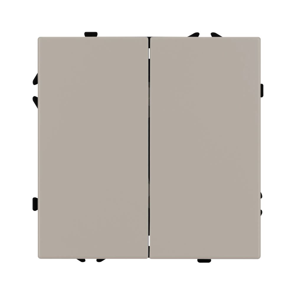 Механизм выключателя двухклавишный проходной SWT-NOBE-MKP2-SFPL-CA (230V, 10A) (Arlight, Кашемир) 059422