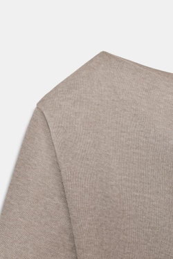 ZARA ТОП АСИММЕТРИЧНОГО КРОЯ ИЗ МЯГКОЙ ТКАНИ, БЕЖЕВЫЙ МЕЛАНЖ