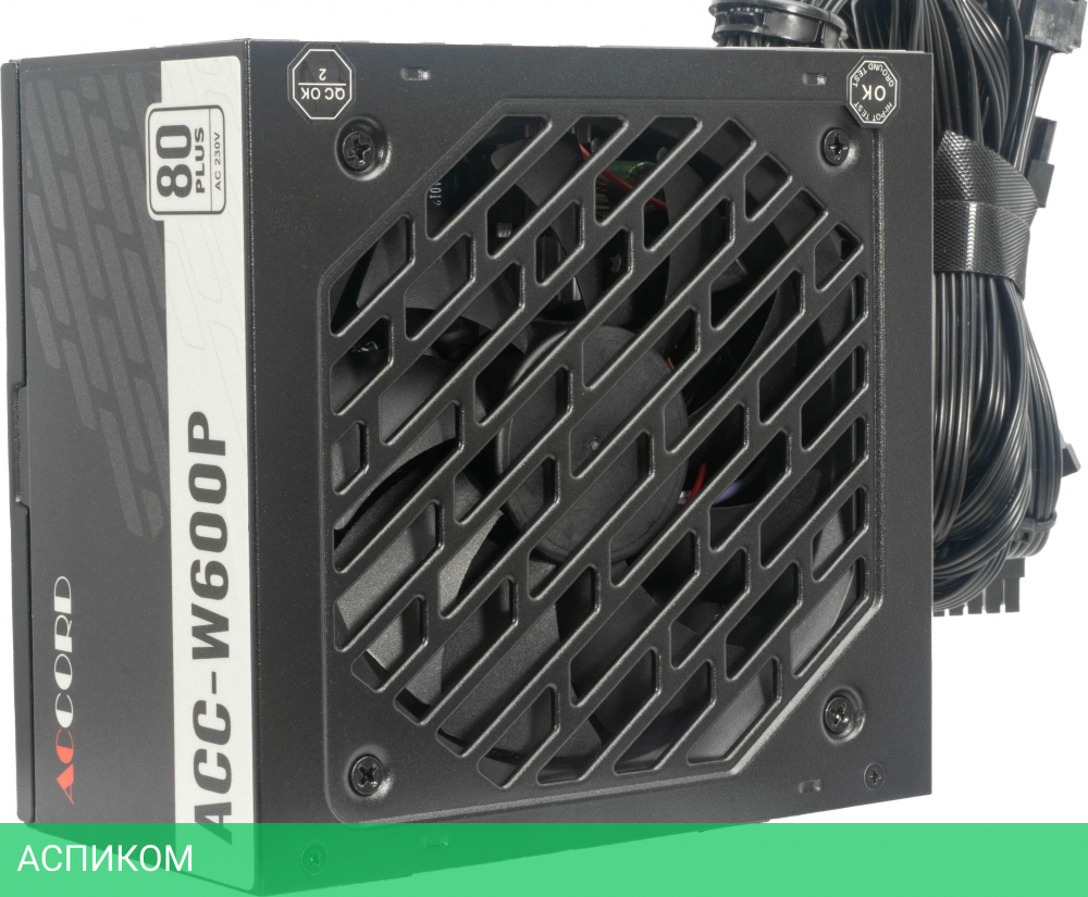 Блок питания Accord ATX 600W 80 Plus White (ACC-W600P)