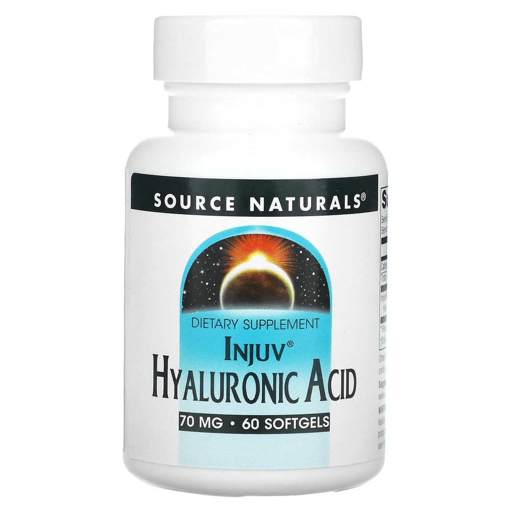 Source Naturals, Injuv, гиалуроновая кислота, 60 капсул