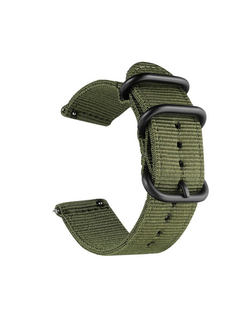 Ремешок QuickRealase 20 мм Nylon Light для Garmin Forerunner 55/245/645, Venu, Venu Sq, Venu 2 Plus, Vivoactive 3, Vivomove (Зеленый/Хаки)