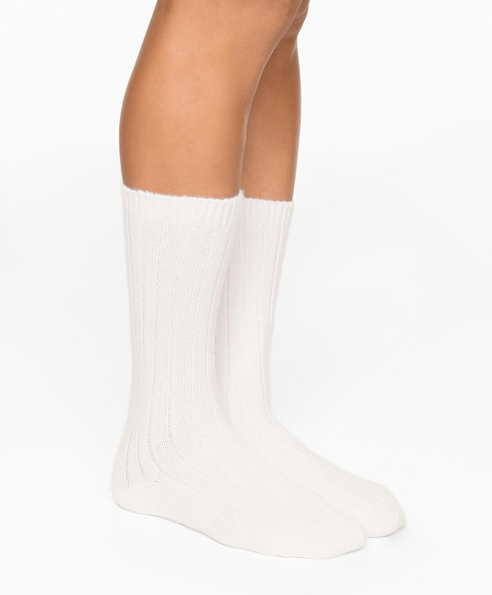 Oysho Классические носки с добавлением кашемира, экрю