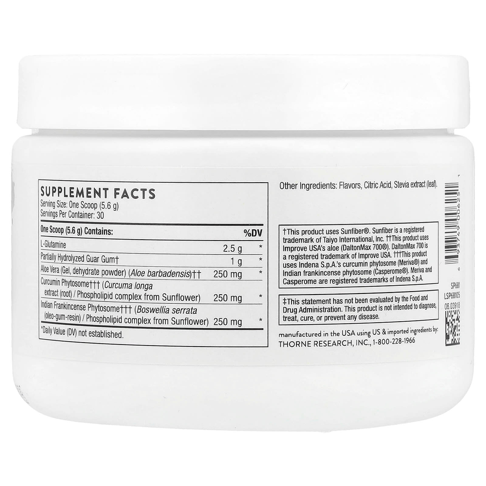 Thorne, EnteroMend, добавка для здоровья кишечника, со вкусом апельсина и ванили, 168 г (5,9 унции)