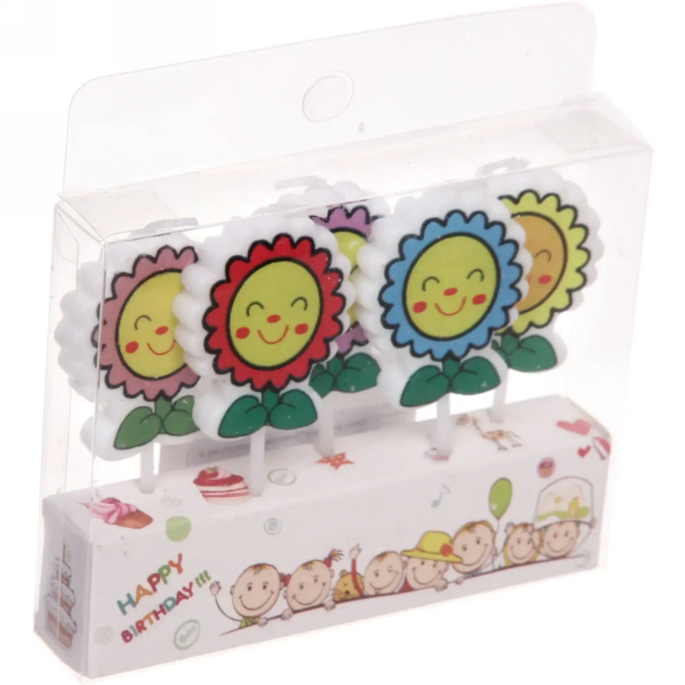 Свечи для торта «Солнышко» (набор 5 шт) 8 см