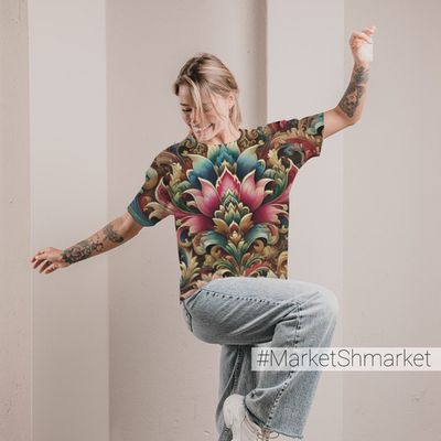 Футболка женская оверсайз с принтом 