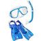 Набор маска+трубка+ласты в сумке TUSA Sport UPR-0101 синий/синий