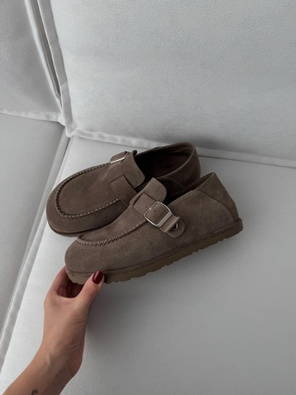 Лоферы из натуральной замши