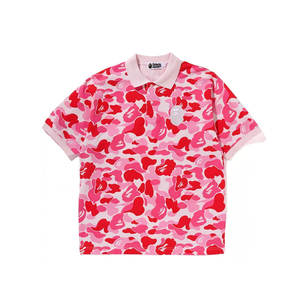 A Bathing Ape Abc Camo Pile Jacquard Relaxed Fit Polo Shirt