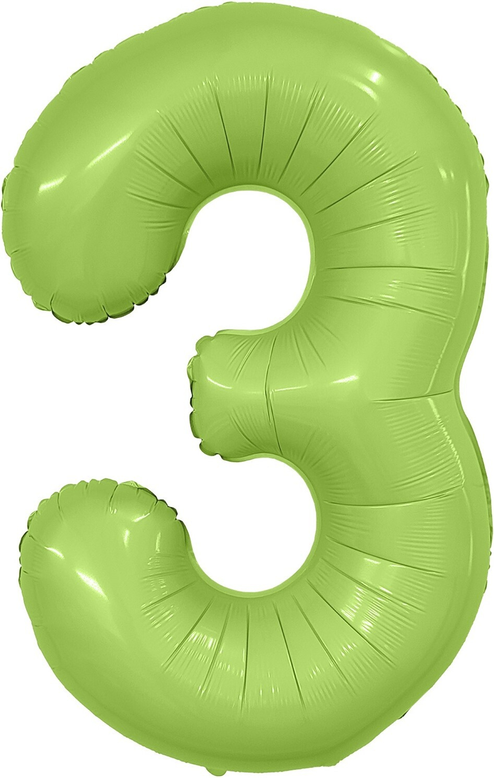 Шар (40""/102 см) Цифра, 3 Slim, Фисташка, Сатин, 1 шт. в упак. ж69