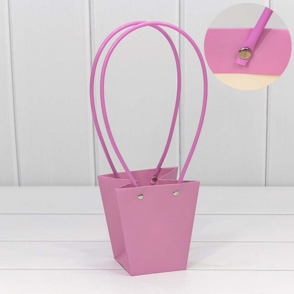 Пакет подарочный 12.5х12х8см Ваза для цветов (Сиреневый)