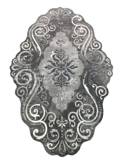 Ковер Safir 00858G Grey/Grey Овал (1.95 х 2.9)