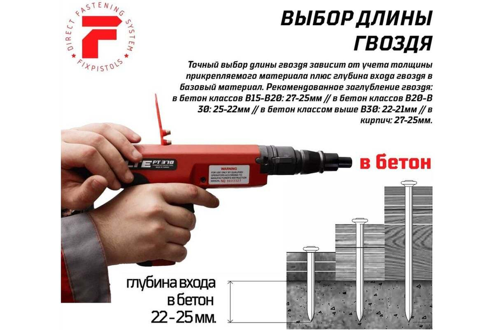 Гвоздь FIXPISTOLS F-DN52 100 шт. 1-1-3-5728