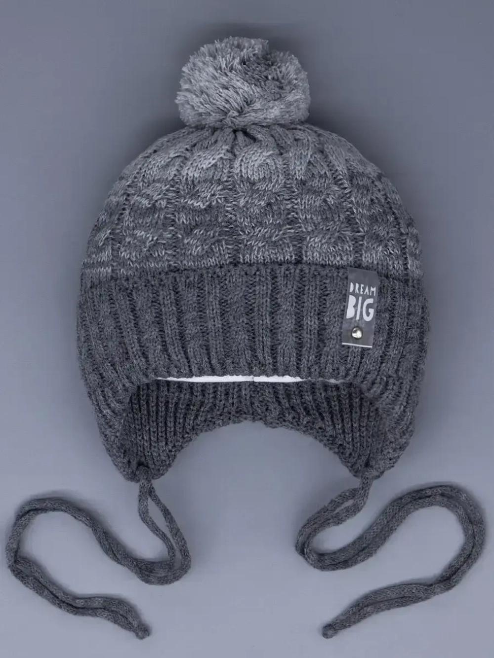 Шапка для мальчика осенняя на завязках