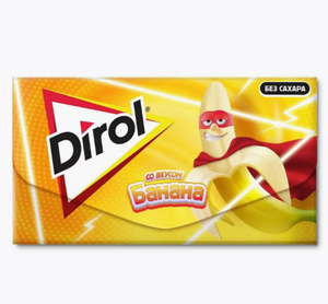 ЖЕВАТЕЛЬНАЯ РЕЗИНКА DIROL KIDS БАНАН 13,5 ГР