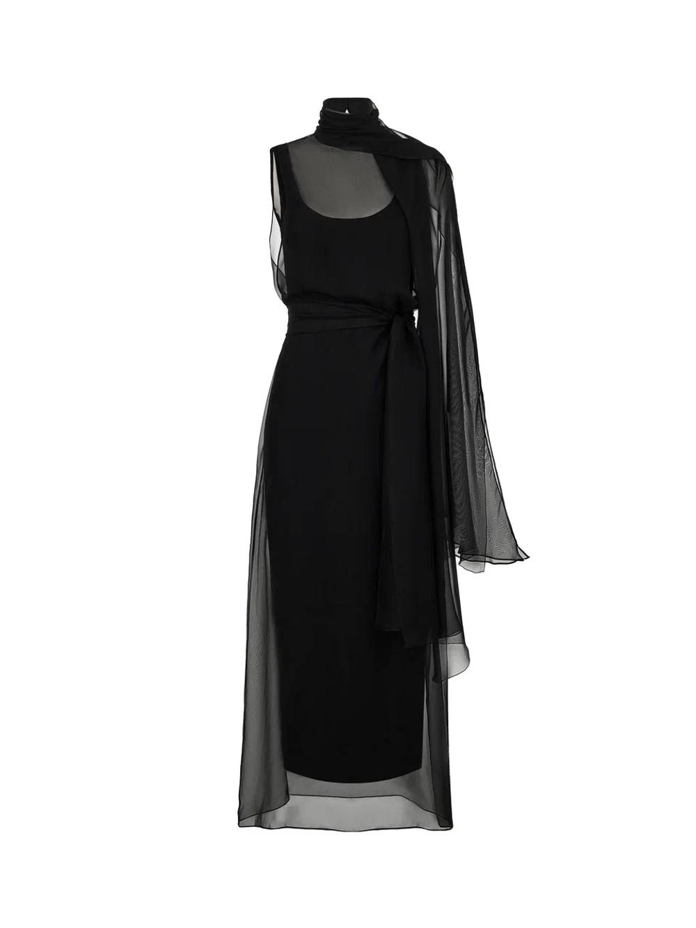 Платье с шифоновой накидкой