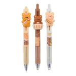 Ручка шариковая, автоматическая, Jiandan, синие чернила, с насадкой, серия "МИШКА", 36 шт