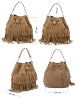 сумка через плечо тоут средняя натуральная замша