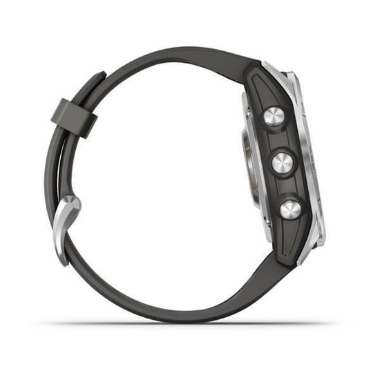 Часы Garmin Fenix 7S стальной, темносерый силикон 010-02539-01