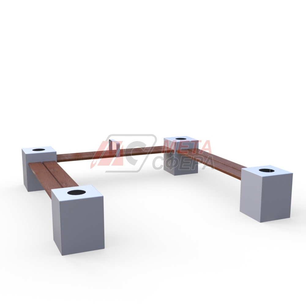 Скамейка CENTRAL П-образная