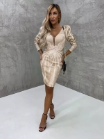 золотисто-кремовое платье + plus size